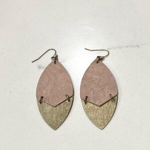 Boutique Leather Marquise Earrings